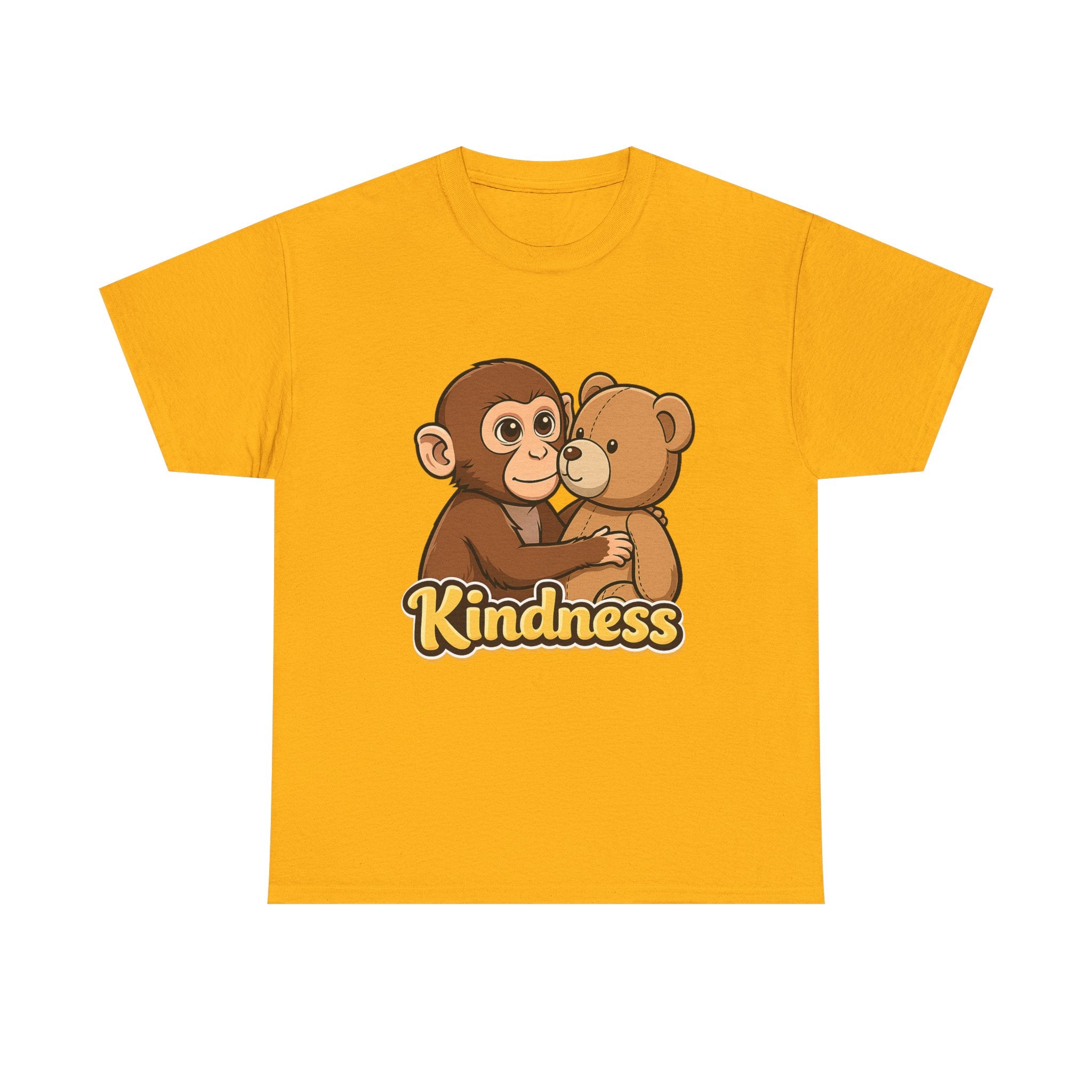 Kindness Monkey & Bear T-Shirt — Cute Hug Graphic Tee