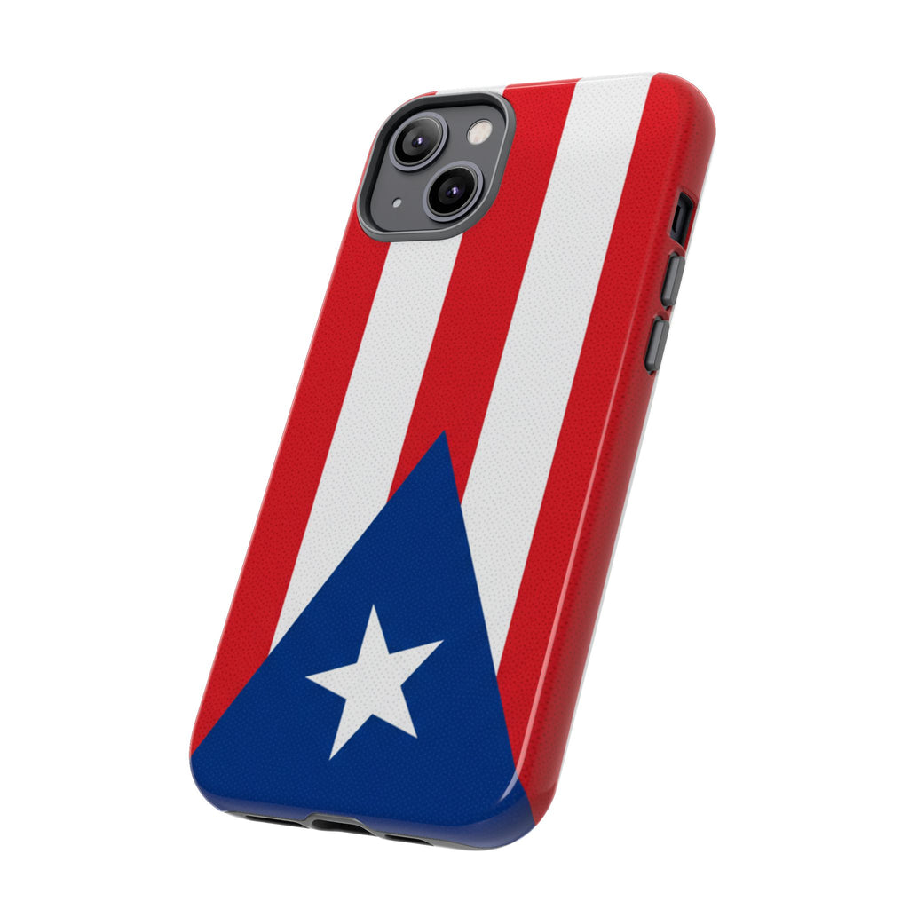 Puerto Rico Flag Tough Phone Case Patriotic Red & White Stripe Design