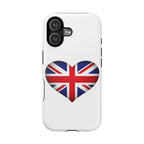 Union Jack Heart Phone Case Magnetic Impact Resistant UK Flag Cover
