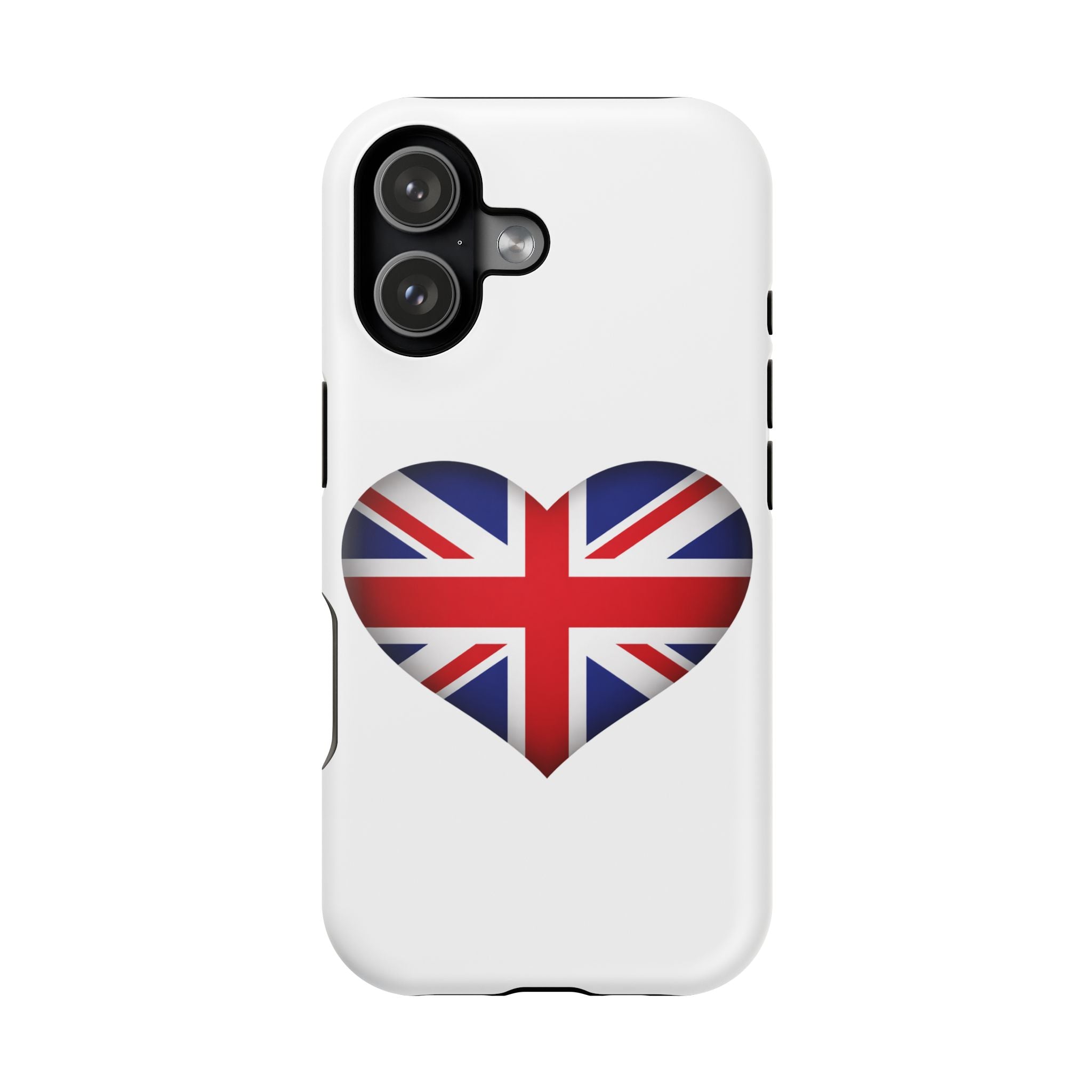 Union Jack Heart Phone Case Magnetic Impact Resistant UK Flag Cover