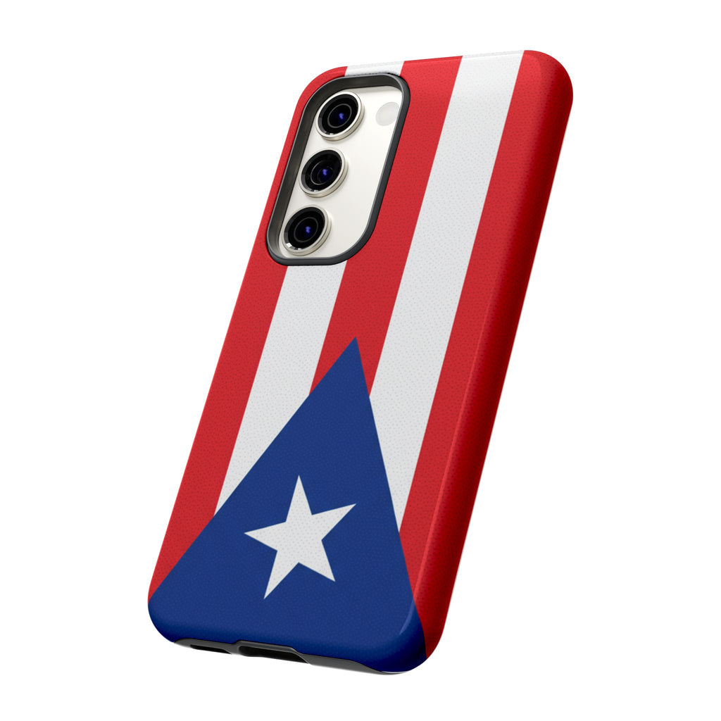 Puerto Rico Flag Tough Phone Case Patriotic Red & White Stripe Design