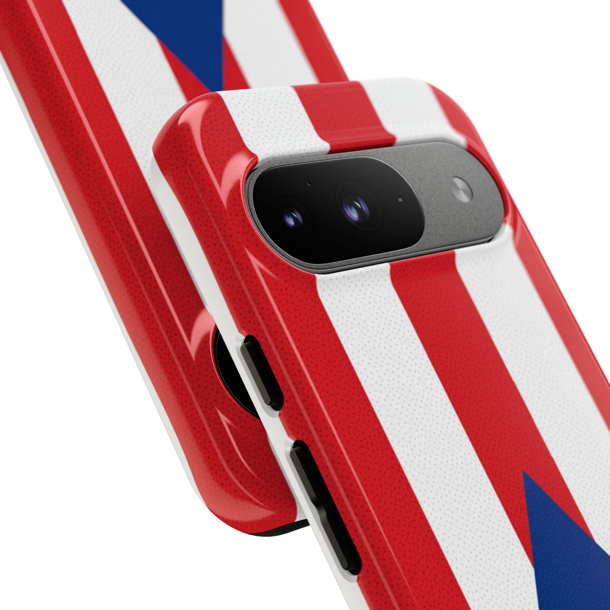 Puerto Rico Flag Tough Phone Case Patriotic Red & White Stripe Design