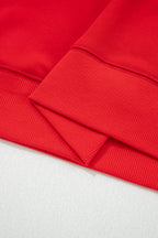 Fiery Red How Bout Them Dawgs Embroidered Script Balloon Sleeve Sweatshirt
