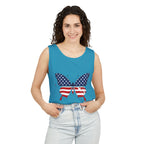 American Flag Butterfly Tank Top Patriotic Summer Graphic 4th of July and Everyday Wear