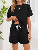 Round Neck Short Sleeve T-Shirt and Shorts Set