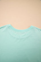 Moonlight Jade Solid Color Pocketed Raw Edge Babydoll Dress