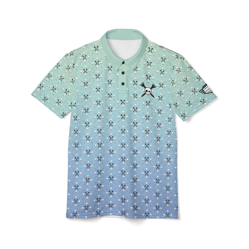Tee-bone Stylish Gradient Teal-Purple Pattern Print Unisex Polo Shirt for the links or the street
