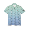 Tee-bone Stylish Gradient Teal-Purple Pattern Print Unisex Polo Shirt for the links or the street
