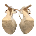 Merumote Womens Size 6.5 Tan 6" Platform Heel Open Toe Ankle Strap Sandal Shoes
