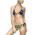 Brazil Flag Bikini Brazilian Two Piece Swimsuit Brazil Pride Swimwear Patriotic Bikini Green Yellow Blue Beachwear Gift Idea
