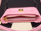 Charles & Keith Koa Leather Push-Lock Top Handle Bag Pink
