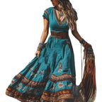 Stylish Trendy Retro Western-style Womens Dress