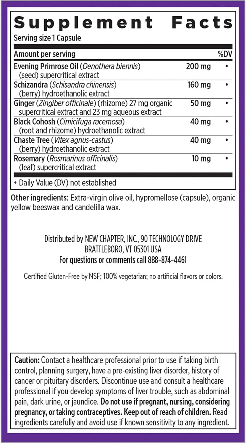 New Chapter Estrotone Menopause Supplement, 30ct Vegetarian Capsules – Herbal Hormone Balance Blend with Black Cohosh & Evening Primrose for Hot Flash Relief