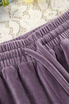 Buttery-Soft Round Neck Long Sleeve Top and Drawstring Pants Set