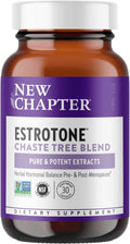 New Chapter Estrotone Menopause Supplement, 30ct Vegetarian Capsules – Herbal Hormone Balance Blend with Black Cohosh & Evening Primrose for Hot Flash Relief
