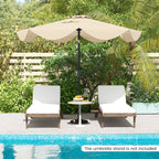 9 FT Patio Umbrella with Crank Handle and Push Button Tilt