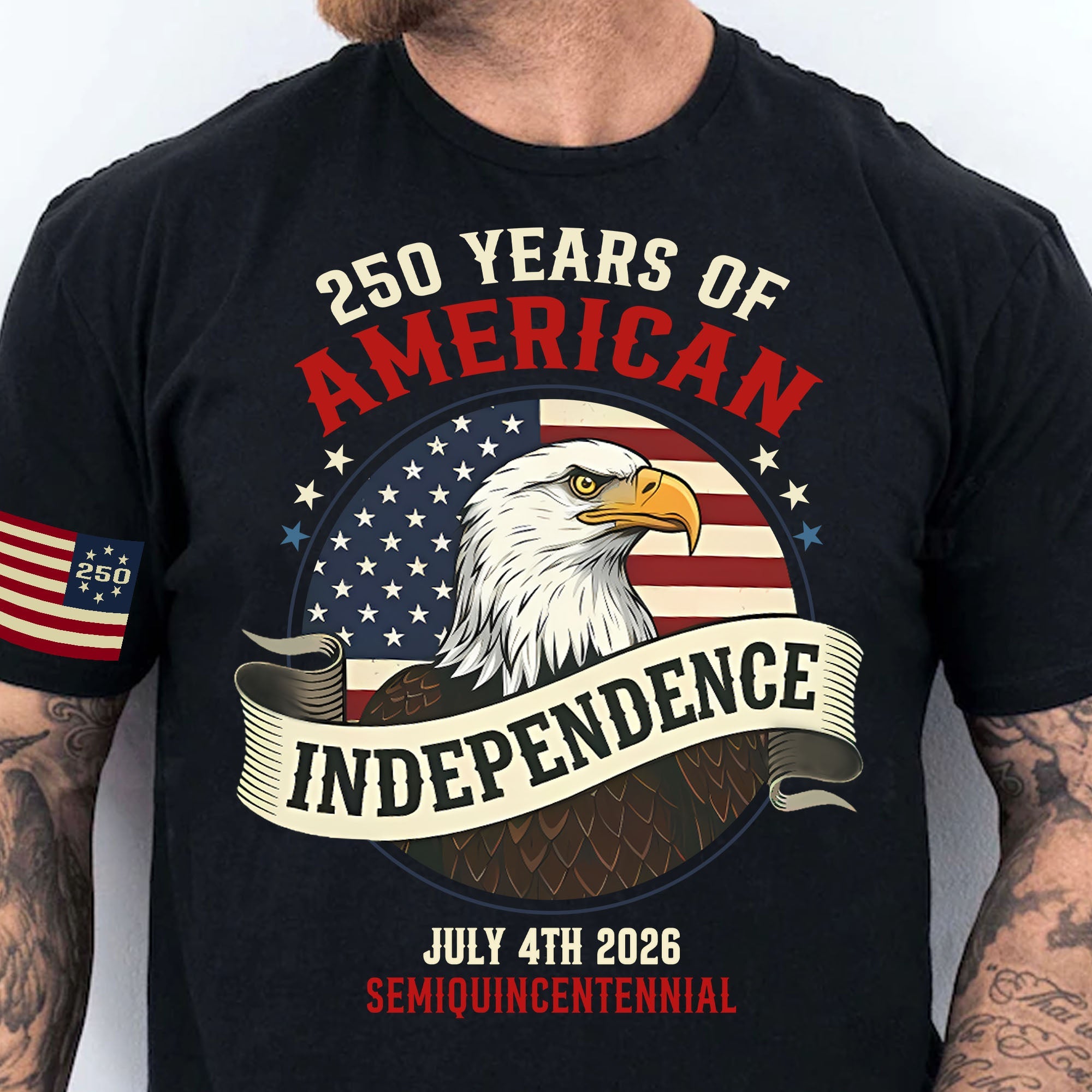 250 Years Of American Independence Shirt | Happy 250th Birthday USA | Patriotic 4th Of July Tee | Independence Day Shirt 682568
