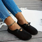 Women's Round Toe Suede Slip-On Flats