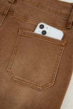 Breen Cropped High Rise Wide Leg Jeans