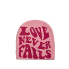 Knitted Jacquard Hat One-size Fits All Beanie Cold Weather Hat Letter Jacquard