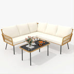 Wicker Patio Furniture Set with Cushions for Outdoor
