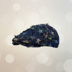 Colorful Plaid Star Distressed Beret — Korean Style Five-Pointed Hat