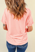 Pink Floral Bow Bunny Graphic Tee