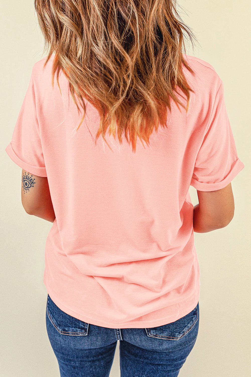 Pink Floral Bow Bunny Graphic Tee