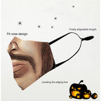 Wansheng Digital Printing Face Animal Tiger Ear Hanging Double-layer Mask