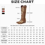 Womens Size 8.5 Brown Faux Leather Wide Calf Knee High 2" Heel Cowboy Boots