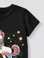 Children's Unicorn Graphic Short Sleeve T-Shirt