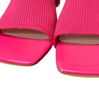 Shoe'N Tale Womens Size 11 Hot Pink 2.5" Heel Open Toe SlideOn Mule Sandal Shoes