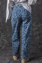 Leopard Print Wide Leg Jeans