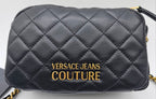 Versace Jeans Couture Logo Black Quilted Crossbody Bag