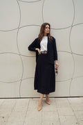 LINA BELTED SKIRT IN BLACK