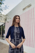 PAISLEY JUMPER IN NAVY
