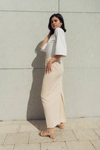 STRAIGHT JERSEY SKIRT