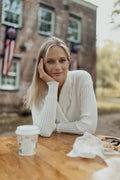 V-WRAP FRINGE CARDIGAN