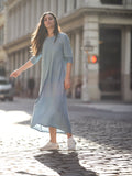 TENCEL PLEAT DRESS