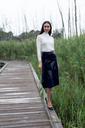 LEATHER SUEDE SKIRT