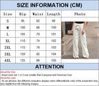 2024 Women Cotton Linen Pants Summer Fashion Elastic Waist Loose Straight Pants Female Casual Solid Color Ankle-length Trousers