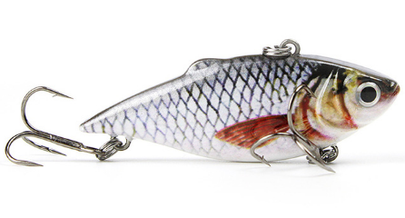 Mmlong 2.5/8.6g Vib Crankbait Lifelike Fishing Lure  Slow Sinking Hard Fish Wobbler Pes