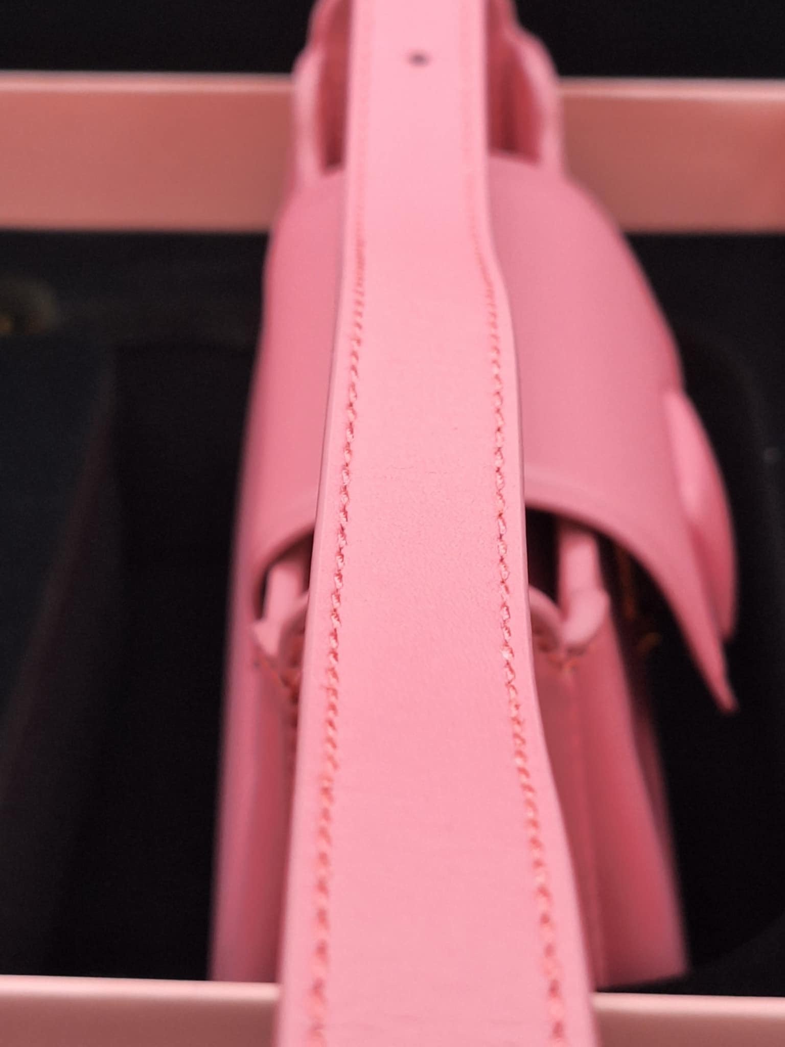 Charles & Keith Koa Leather Push-Lock Top Handle Bag Pink