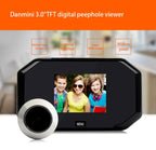 YB-30BH 3 inch Screen 1.0MP Security Camera Taking Picture Door Peephole, Support TF Card(Black)