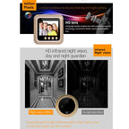 W5 2.4 inch Screen 2.0MP Security Camera No Disturb Peephole Viewer Doorbell, Support TF Card / Night Vision / Video Recording(Black)