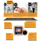 W5 2.4 inch Screen 2.0MP Security Camera No Disturb Peephole Viewer Doorbell, Support TF Card / Night Vision / Video Recording(Gold)