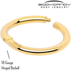14k Solid Yellow Gold Hinged Segment Ring Elegance 18G 5/16