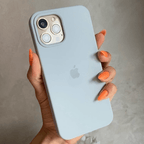 iPhone Silicone Case (Grey Blue)