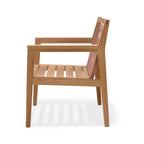 Agate Teak and Rope Armchair Terracotta