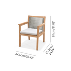 Agate Teak and Rope Armchair Green